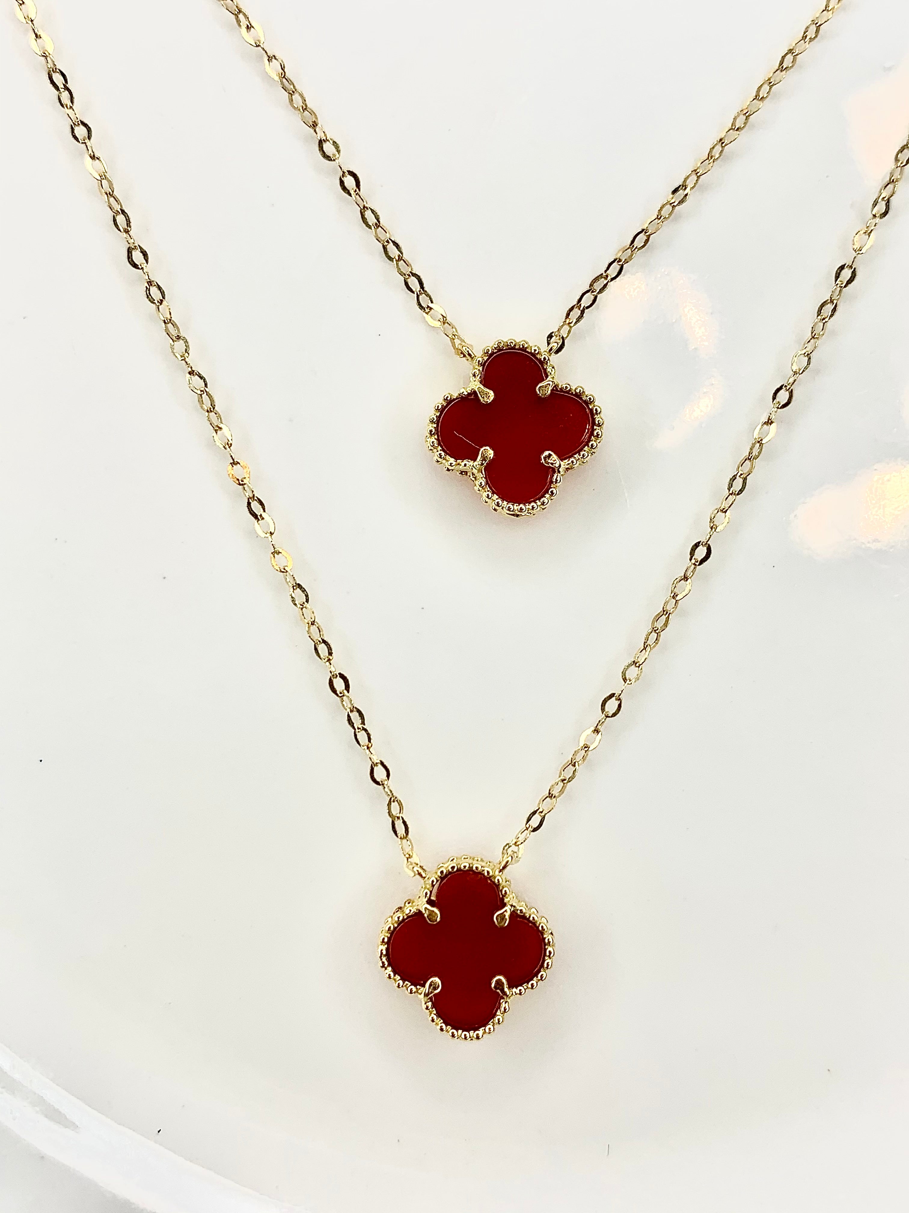 Double Clover Necklace – AMJewelleryy